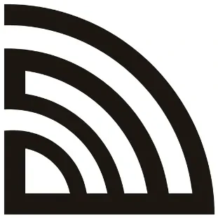 Fictional partner mark: nested quarter arcs
